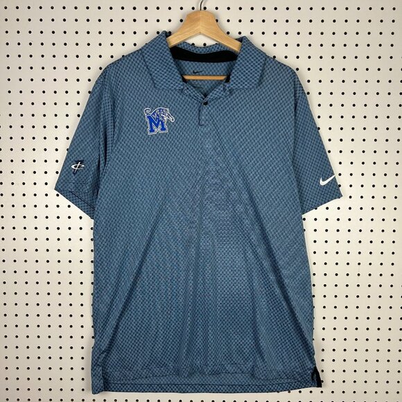 Nike Memphis Tigers Penny Hardaway 1 Cent Polo Shirt Large Blue Sideline Coach